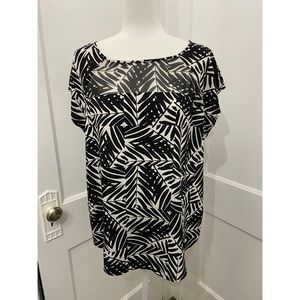 Black & White Palm Tree Leaves